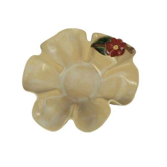 Pottery Bowl Patterson Fluted Abstract Petal  Leaf Artist Signed 1993 - Picture 4 of 11